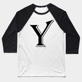 Black letter Y in vintage style Baseball T-Shirt